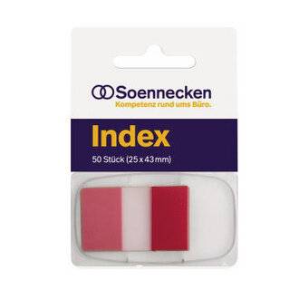 Haftstreifen Index 25x43mm 50Streifen Spender rot-2