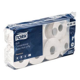 Tork Toilettenpapier Premium 110316 3lagig weiß 8 Rl./Pack.-3