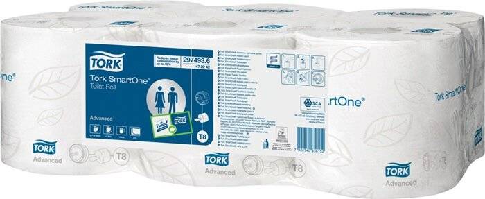 Tork Toilettenpapier SmartOne 472242 2-lagig weiß 6 Ro/Pack-0
