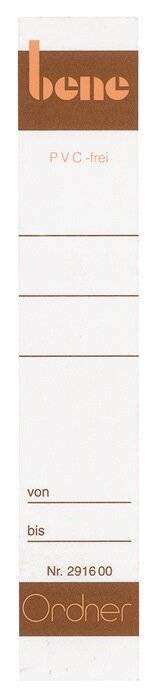 Bene Ordnerrückenschild 291660 schmal/kurz Papier ws 10 St./Pack.-0