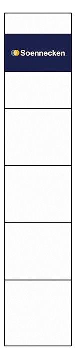 Soennecken Einsteckrückenschild 3348 schmal/kurz weiß 10 St,./Pack.-0