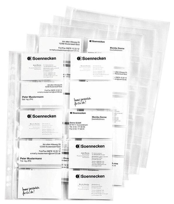 Soennecken Visitenkarten- Prospekthülle 1611 10 St./Pack.-0
