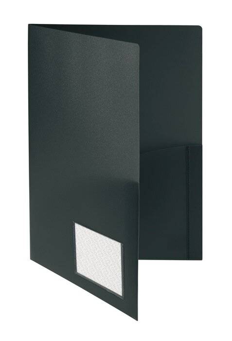 Broschürenmappe DIN A4 PP Klarsichttasche schwarz-5
