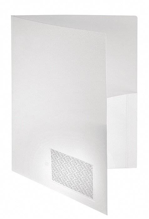 Broschürenmappe DIN A4 PP Klarsichttasche weiß-5