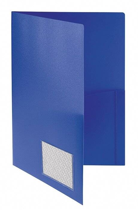 Broschürenmappe DIN A4 PP Klarsichttasche blau-2