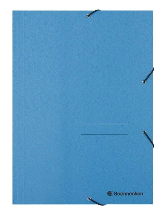 Eckspanner DIN A4 3Klappen und Gummizug blau-2