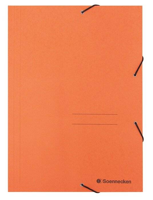Eckspanner DIN A4 3Klappen und Gummizug orange-2