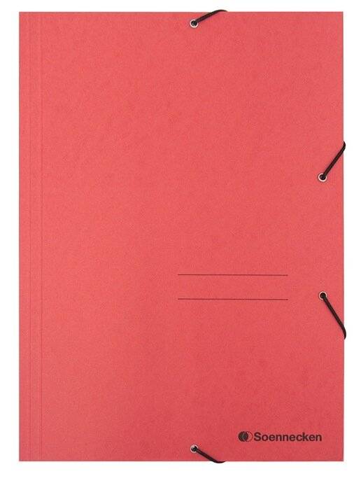 Eckspanner DIN A4 3Klappen und Gummizug rot-2