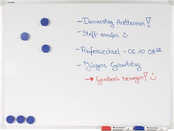 Whiteboard 80x60cm magnethaftend lackiert-5