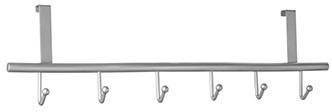 Symbolbild für Türgarderobe 17x6,8x60cm Metall silber