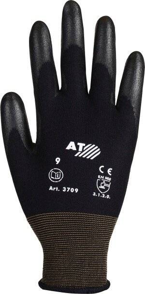 Handschuhe Gr.10 schwarz PA m.Soft-Polyurethan EN 388 Kat.II AT-3