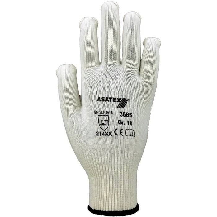 Handschuhe Gr.10 rot EN 388 PSA II Baumwolle (innen)/Polyamid (außen) ASATEX-4