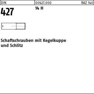 Schaftschraube DIN 427 m.Kegelkuppe/Schlitz M6x 50 14 H 100 Stück