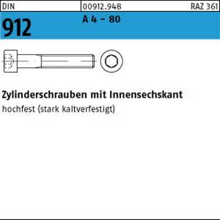 Zylinderschraube DIN 912 Innen-6kt M6x 20 A 4 - 80 100 Stück-0