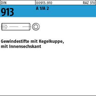 Gewindestift DIN 913 Kegelkuppe/Innen-6kt M16x 30 A 1/A 2 10 Stück-0