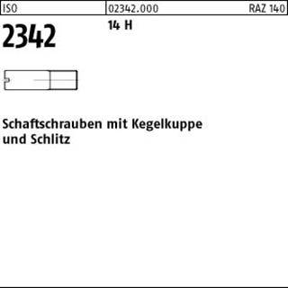 Schaftschraube ISO 2342 Kegelkuppe/Schlitz M6x 12 14 H 100 Stück