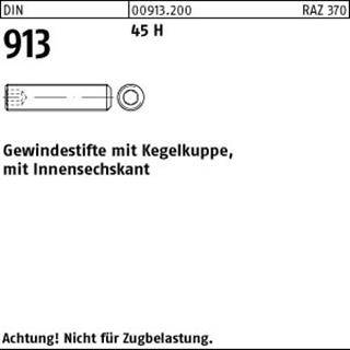 Gewindestift DIN 913 Kegelkuppe/Innen-6kt M6x 20 45 H 500 Stück-0