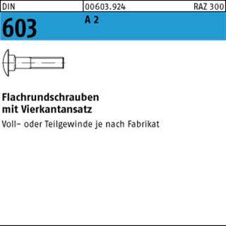 Flachrundschraube DIN 603 Vierkantansatz M8x 75 A 2 100 Stück-0