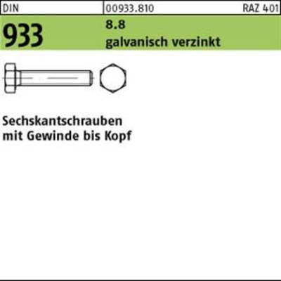 Sechskantschraube DIN 933 VG M12x 120 8.8 galv.verz. 50 Stück-0