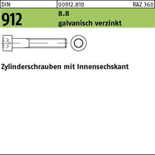 Zylinderschraube DIN 912 Innen-6kt M8x16 8.8 galv.verz. 200St.-0