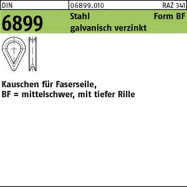 Kauschen DIN 6899 BF 11/RW12 Stahl galv.verz. 50 Stück