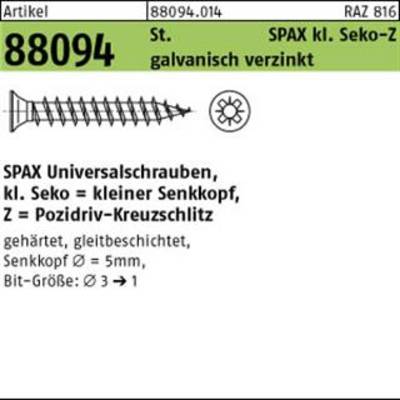 ART 88094 SPAX St. 3 x 25/21 -Z WIROX, kl. SEKO gal Zn S