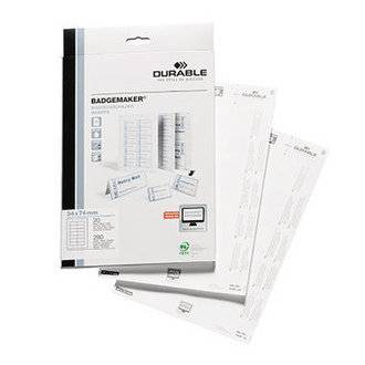 DURABLE BADGEMAKER - Weiß - 34 x 74 mm 280 Karte(n) (20 Bogen x 14)-4