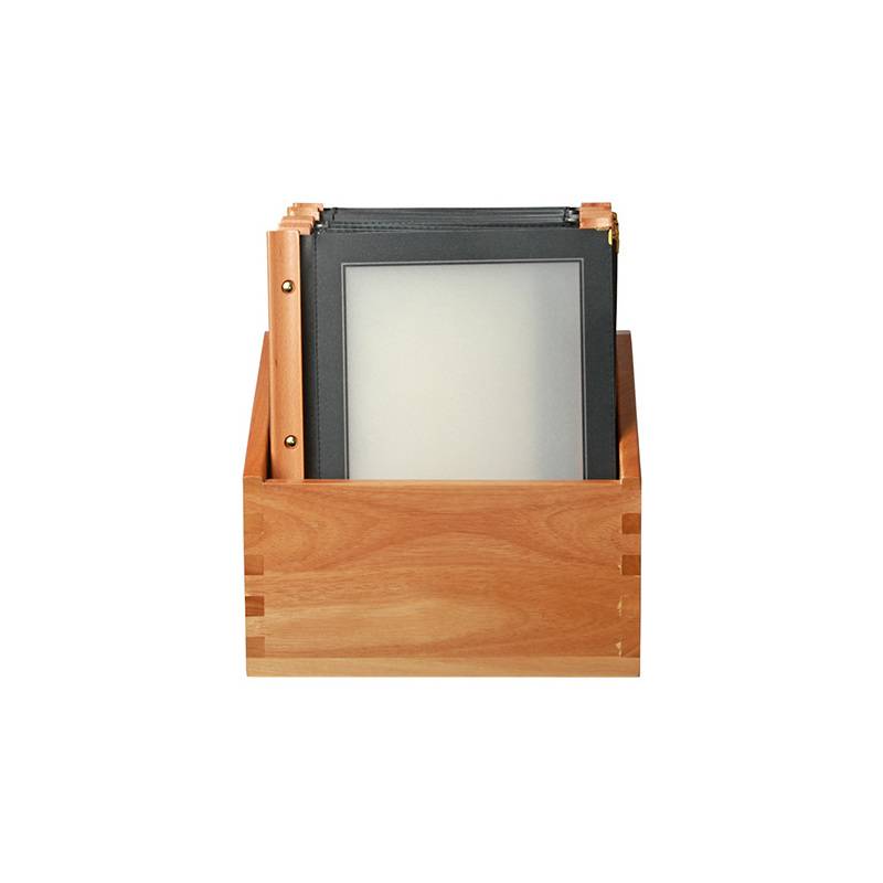 Securit Speisekarten-Mappe WOOD, DIN A4, 20er Box, schwarz
