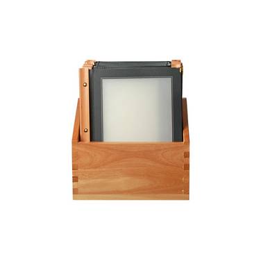 Securit Speisekarten-Mappe WOOD, DIN A4, 20er Box, schwarz
