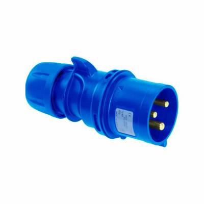 SIROX® CEE-Stecker - 3-polig - Nennspannung 230 V - Nennstrom 16 A - Schutzart IP 44 - Gewicht 0,105 kg - blau