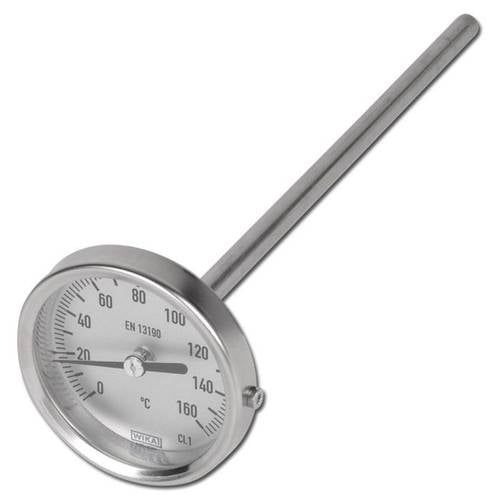 Bimetall-Thermometer mit einer Tauchschaftlänge von 100 Millimetern