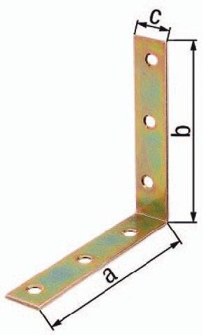 Stuhlwinkel L.75x75mm B.16mm S.1,75mm STA sdmverz.Loch-D.5,5mm GAH-1