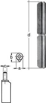 Profilrolle Band-L.140mm STA blk Stift-Ø 9mm GAH-3