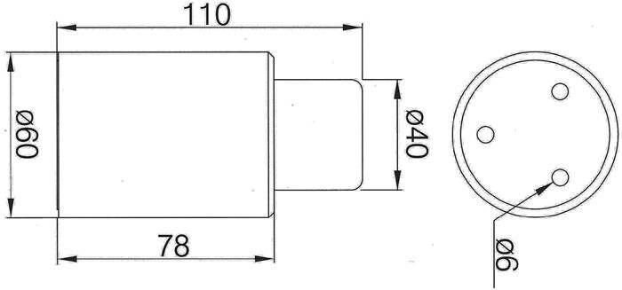 Anschlagpuffer LM silberf.lack.L.110mm DENI-0