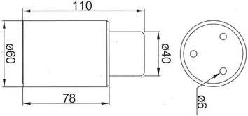 Anschlagpuffer LM silberf.lack.L.110mm DENI-3