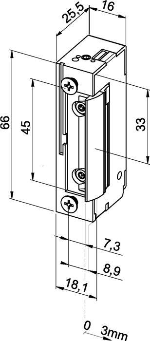 Elektrotüröffner 118 FS 10-24 V AC/DC Dauerent.nein DIN L/R ASSA ABLOY-0