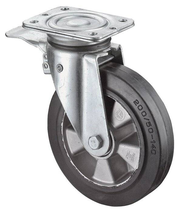 Schwerlastlenkrolle , Ø 125mm, 200kg, Breite 40mm, LB520.B80.125-2
