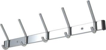 Wandgarderobe Alu.F1 naturf.7 Hut-/7 Mantelh.L.1000mm Hakenabstand 150mm-1
