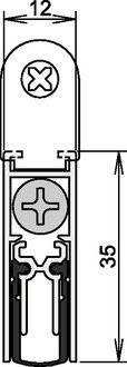 Türdichtung Doppeldicht® M-12/35 1-392 1-s.L.958mm Alu.silberf.HLT ATHMER-2