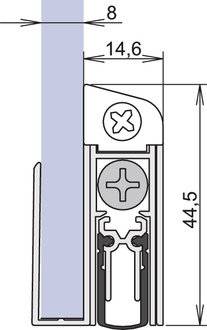 Türdichtung Schall-Ex® GS-8 1-407 1-s.L.833mm Alu.silberf.GLT ATHMER-2