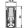 Preisbild für Türdichtung Schall-Ex® L-15/30 WS 1-880 1-s.L.1083mm Alu.silberf.HLT ATHMER