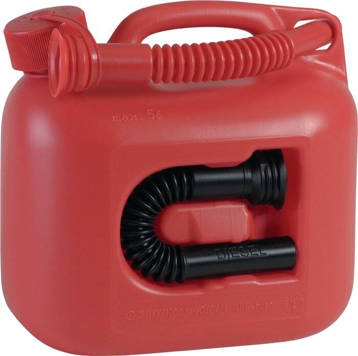 Kraftstoffkanister Premium Kunststoff Nenninhalt 5l rot hünersdorff-1