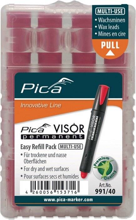 Pica-Marker VISOR Ersatzminen permanent, rot 991/40 (VE4)-0