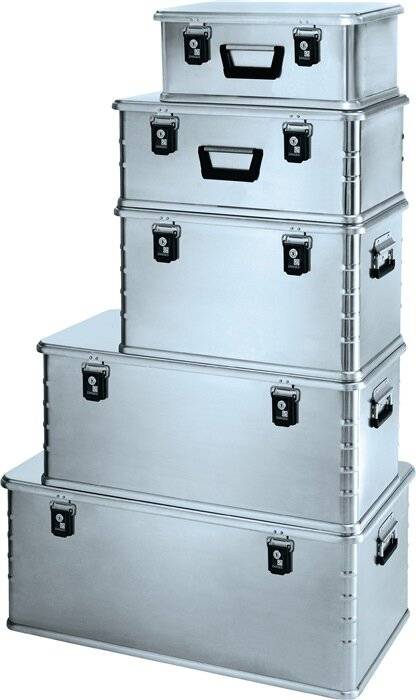 Zarges Box, Lagerbox, Alu Kiste - Aluminium - 42 l - Höhe 240 mm - Breite 600 mm - Tiefe 400 mm - Transportkiste-5