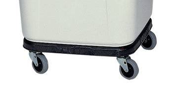 Symbolbild für BRUTE® Transportroller, eckig, 4 Lenkrollen, Bajonettverschluss, PE/Metall, grau., Rubbermaid, 562386 49