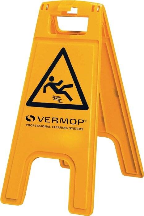 Warnschild Achtung Rutschgefahr B 280xH 580mm gelb/schwarz VERMOP-2