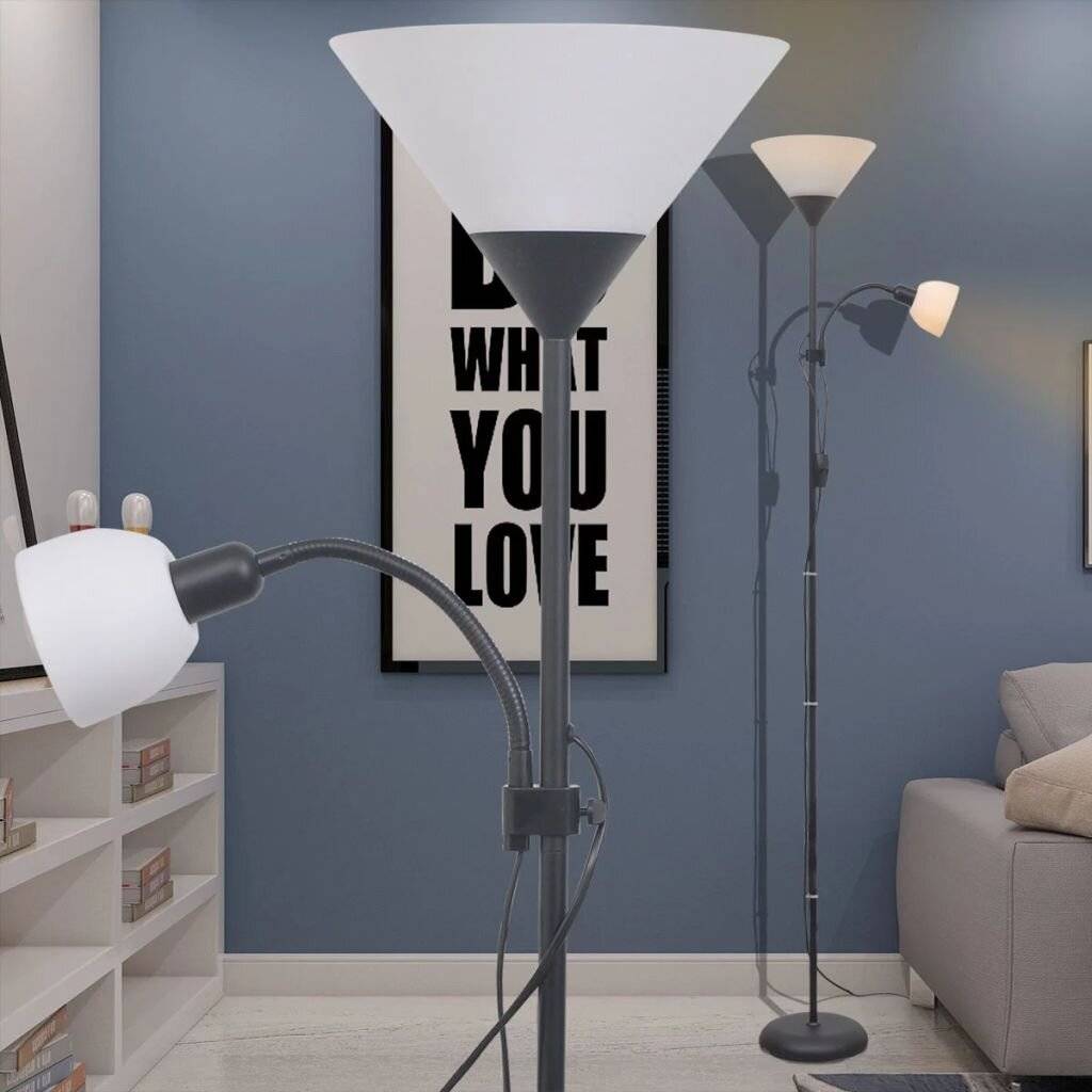 vidaXL Stehlampe Schwarz-6