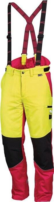 Forstschutzhose Komfort Gr.50 neongelb/rot-2