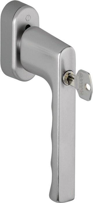 Fenstergriff Hamburg 0700S/UD9020 Alu.F9/stahlfarben 32-42mm abschl.HOPPE-0
