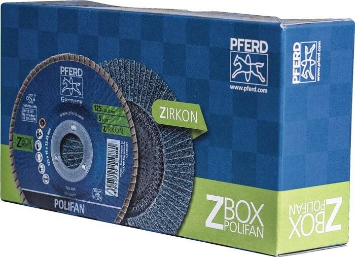 Fächerscheibe POLIFAN Z BOX D.125mm K.Z-40 kon.INOX ZK Box á 10 St.PFERD-0